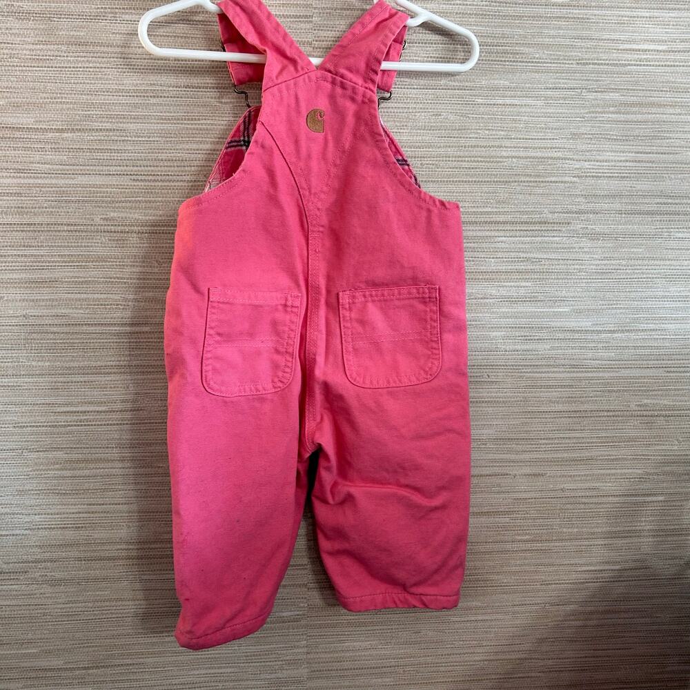 Carhartt Overalls Baby Girls Fleece lined Pink size 6M - Picture 5 of 5